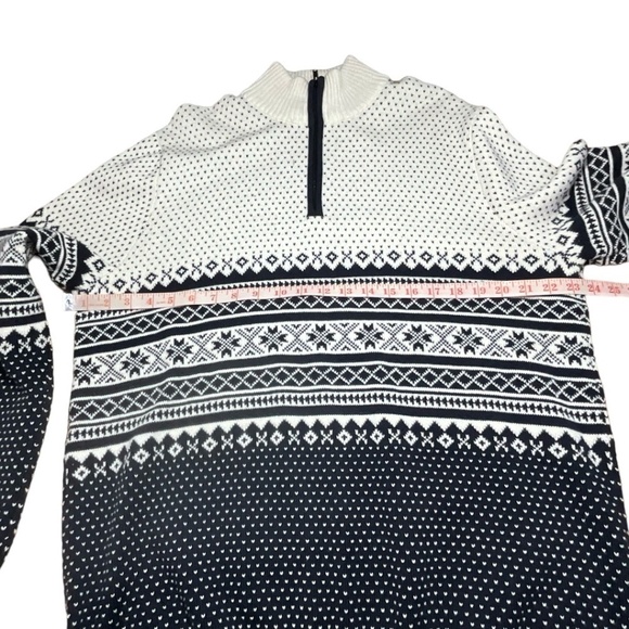 TOMMY HILFIGER 100% Cotton Nordic Design Quarter Zip Sweater US Sz XL - Picture 5 of 7